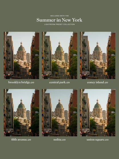 The Complete "Summer in New York" Lightroom Preset Collection