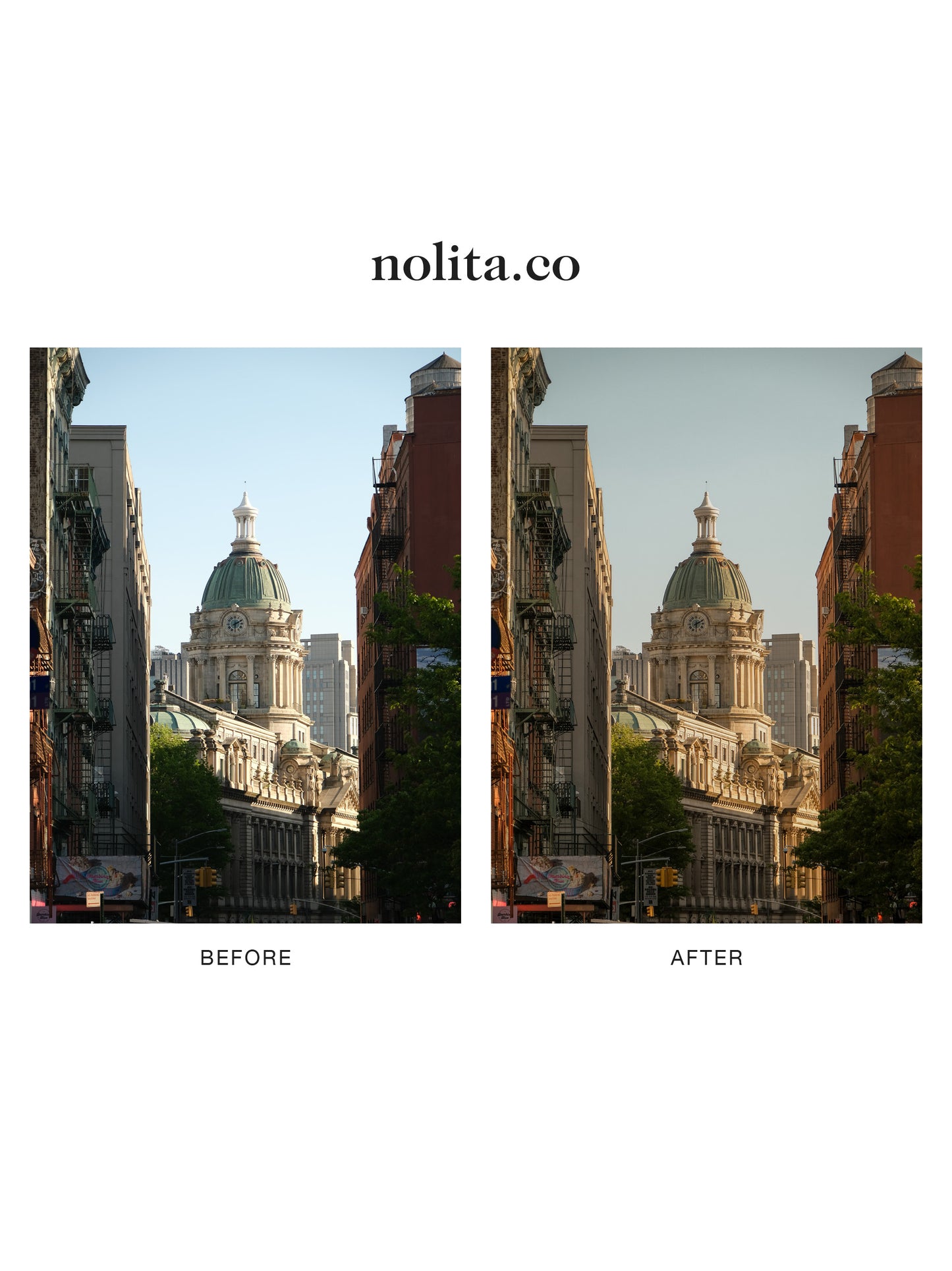 "nolita.co" Lightroom Preset