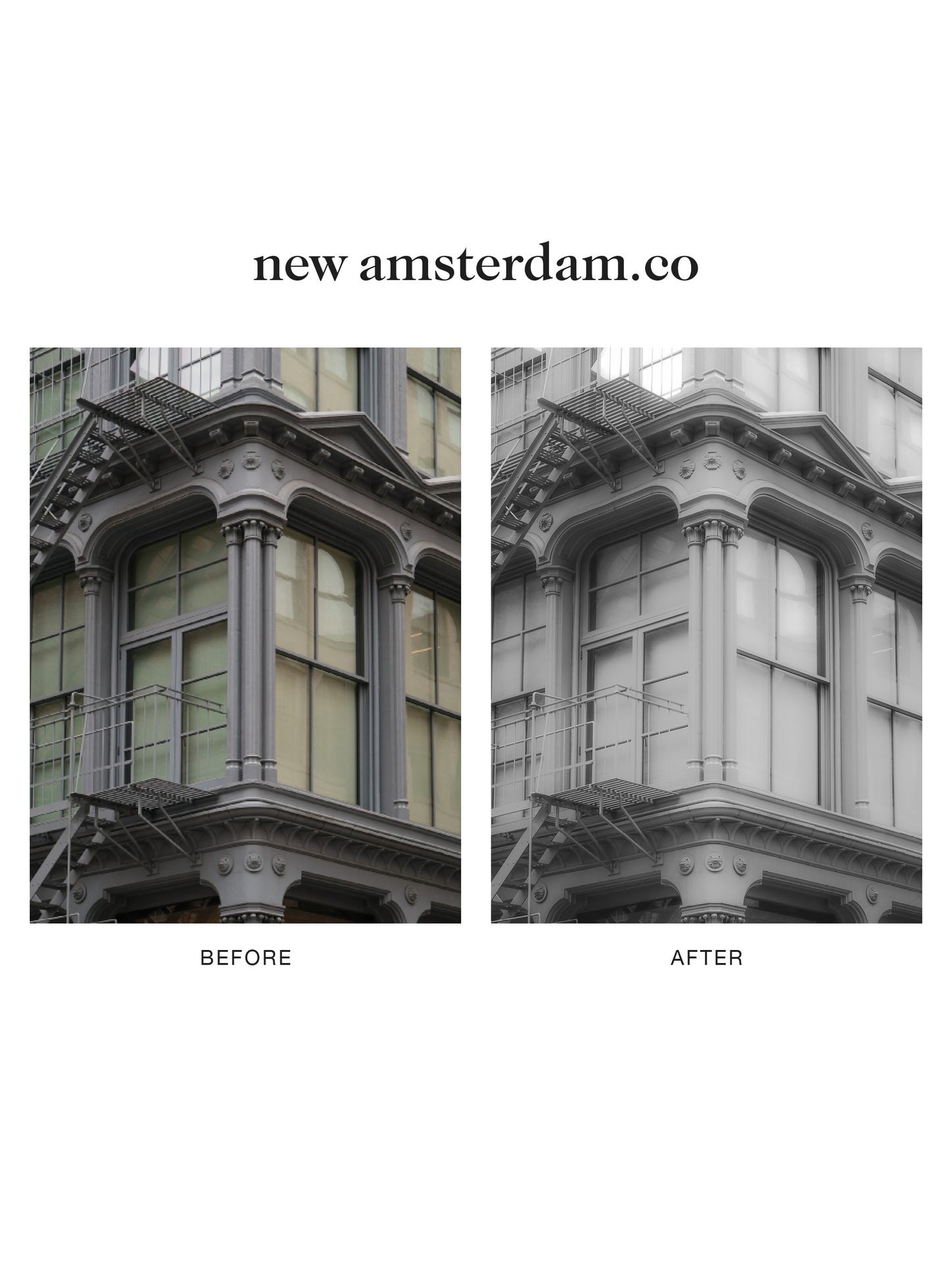 "new amsterdam.co" Lightroom Preset