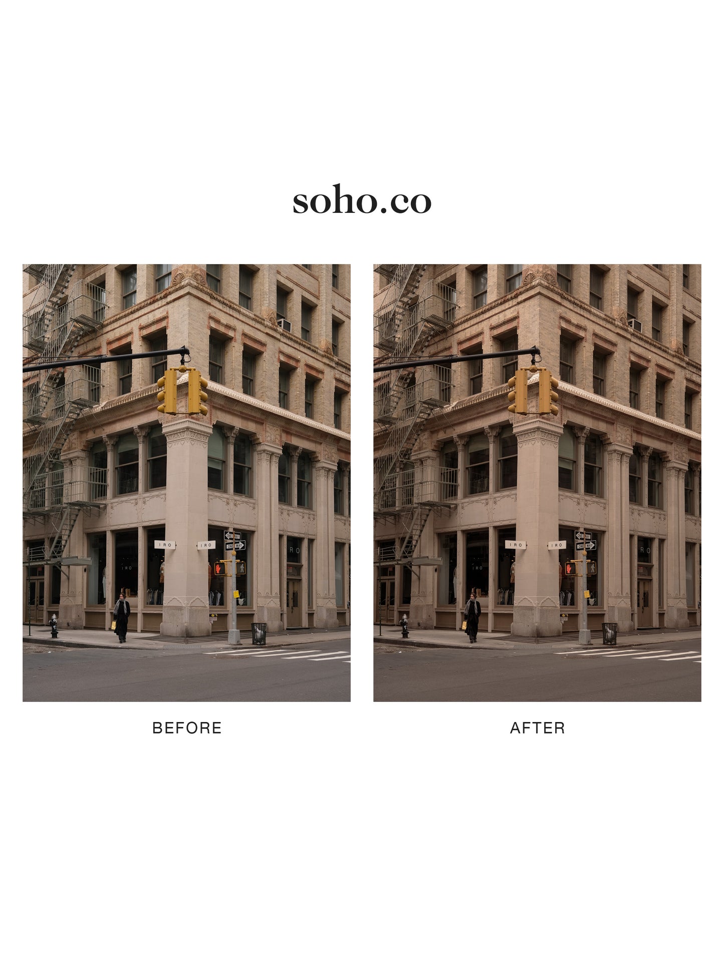 "soho.co" Lightroom Preset