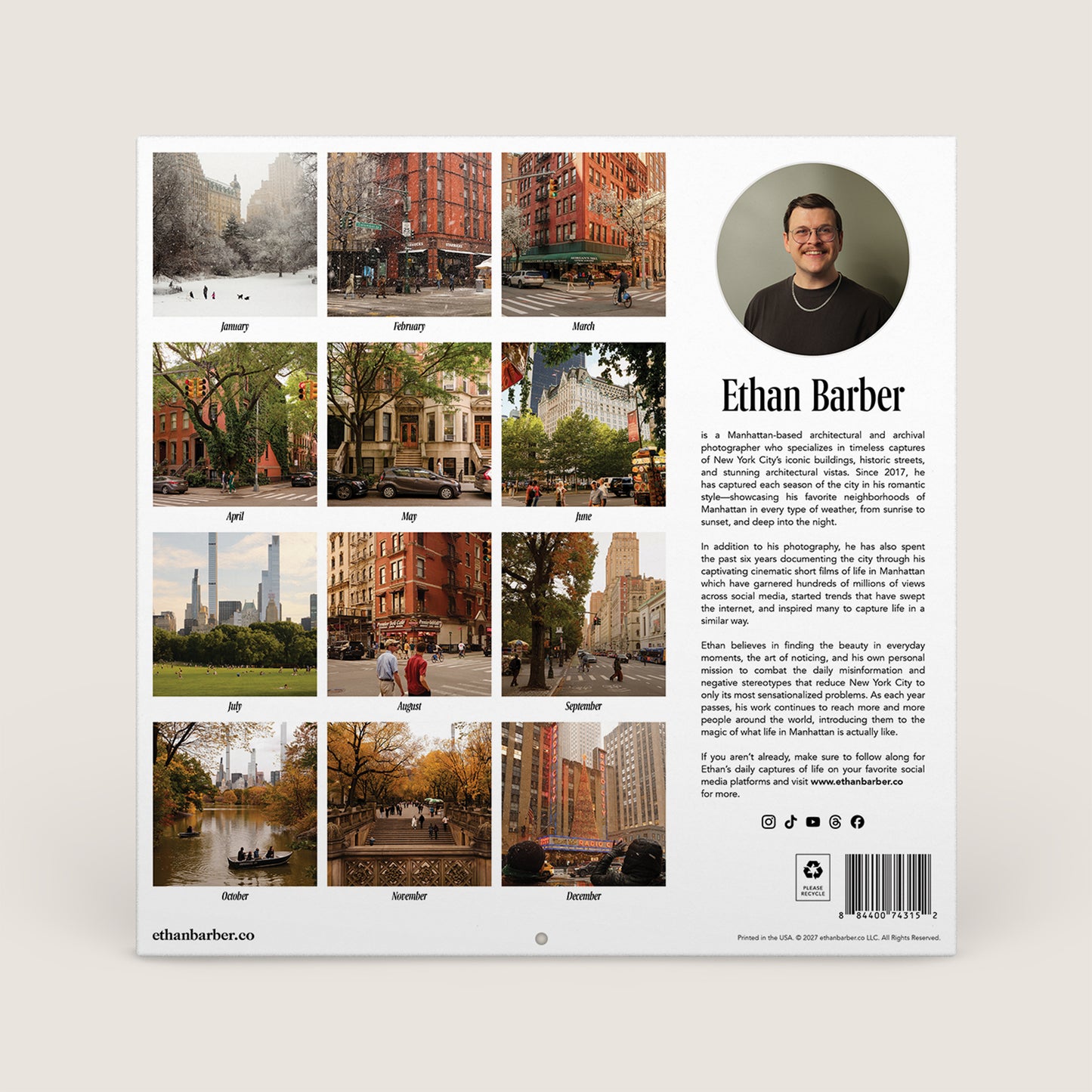 [Pre-Order] 2027 New York City Calendar