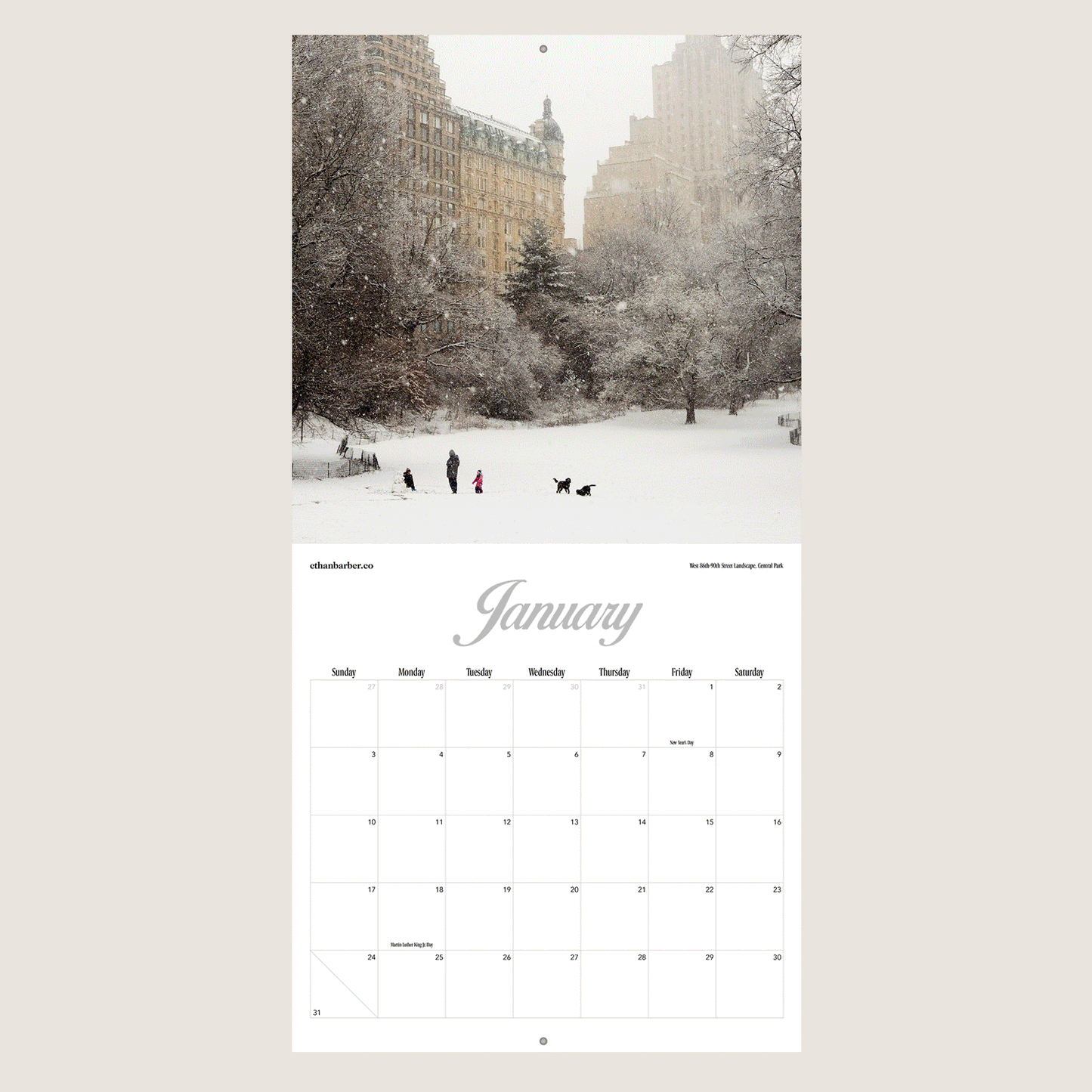[Pre-Order] 2027 New York City Calendar