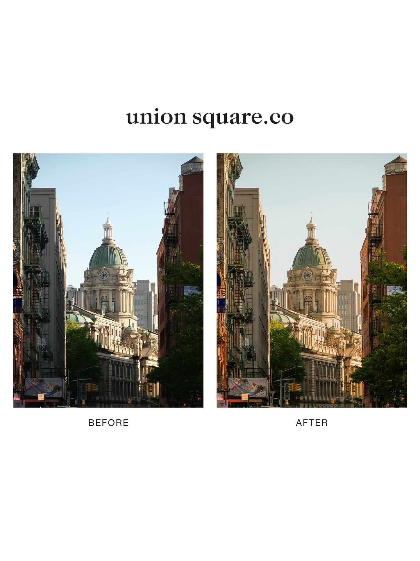 "union square.co" Lightroom Preset