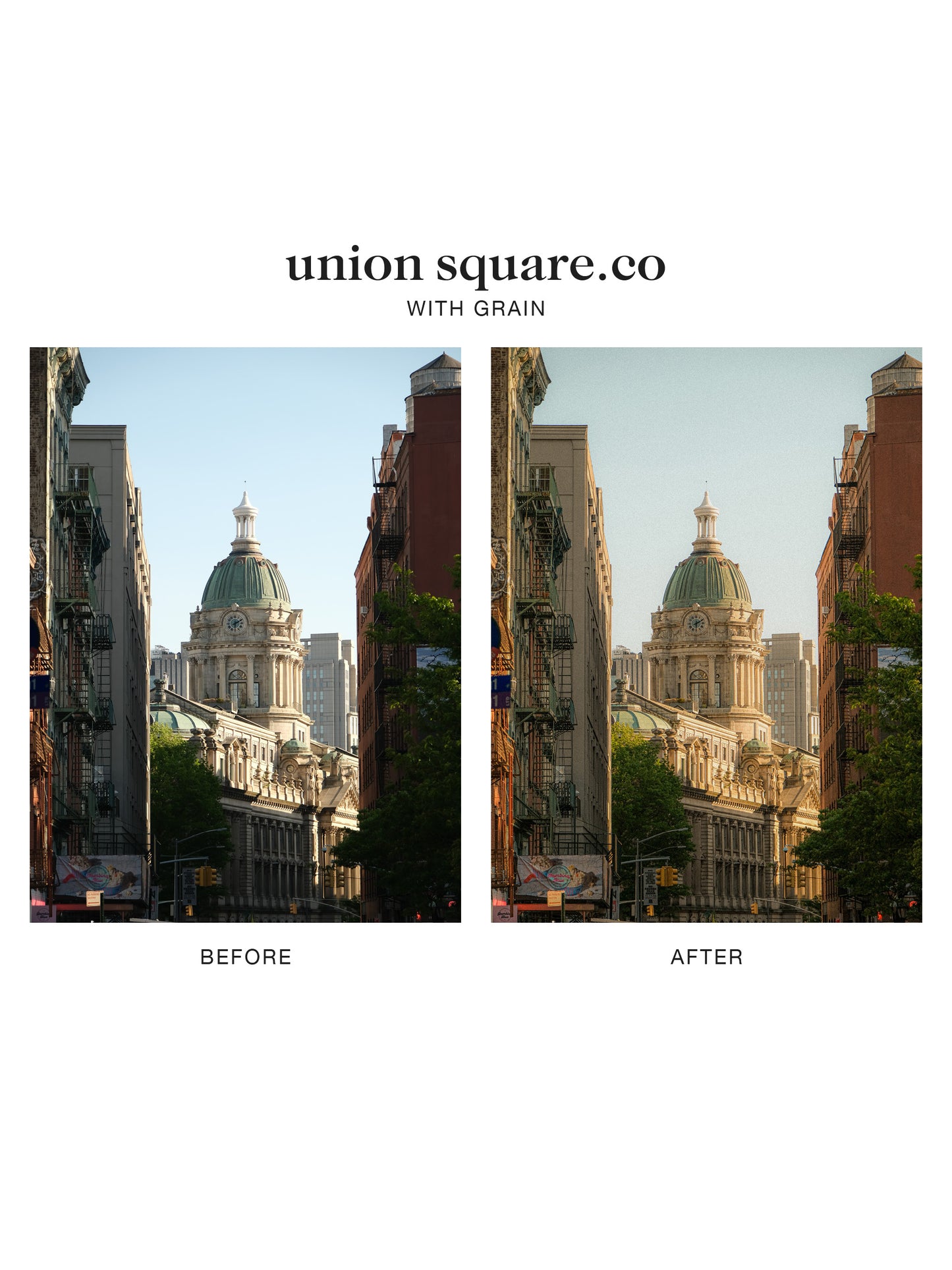 "union square.co" Lightroom Preset