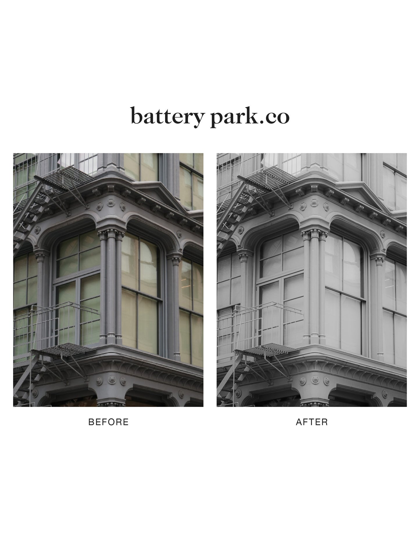 "battery park.co" Lightroom Preset