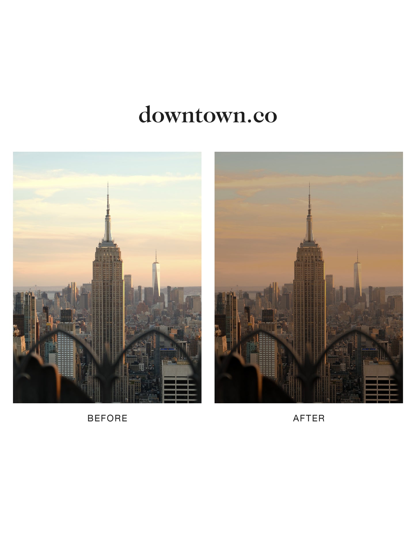 "downtown.co" Lightroom Preset