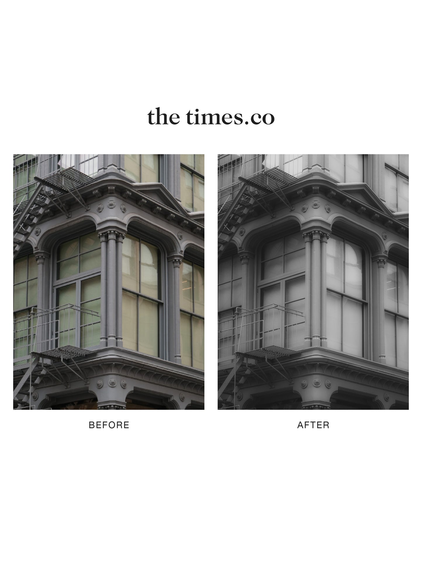 "the times.co" Lightroom Preset